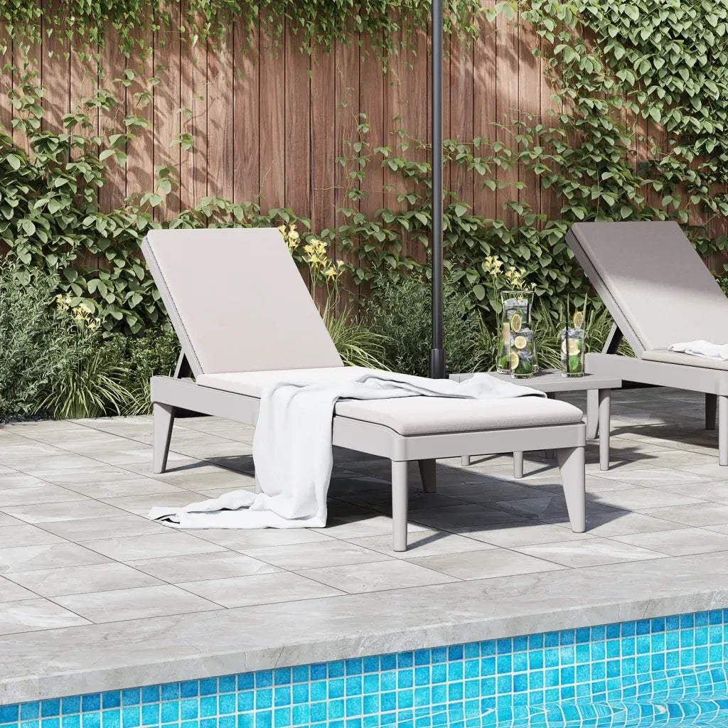 Sdraio da giardino | Lettino Grigio 186x60x29 cm in PP