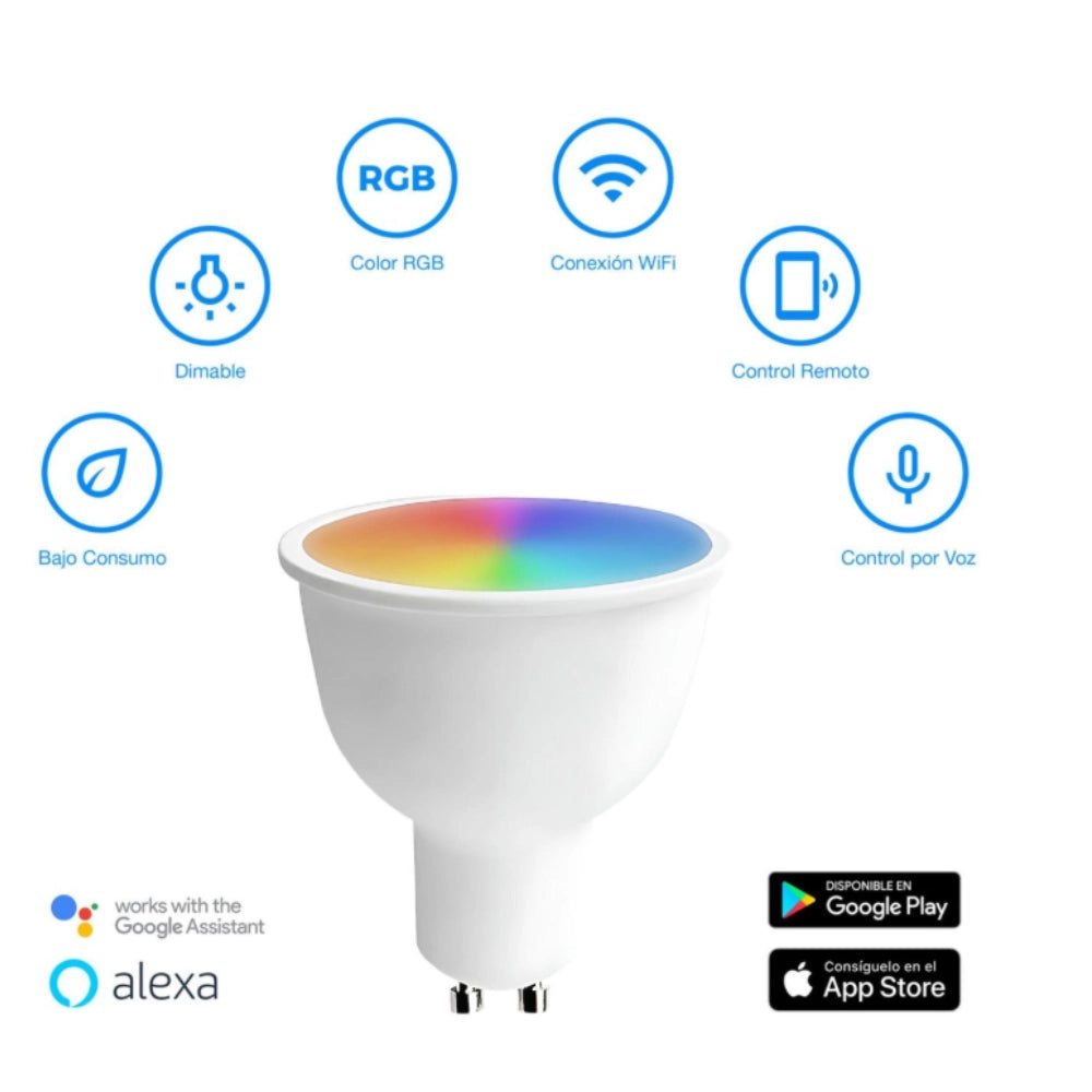 Fsl lampadina smart led gu10 dimmerabile 6w luce cct compatibile con app bluetooth