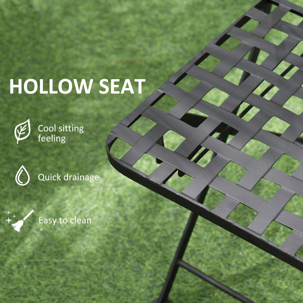 EasyComfort Set da Giardino 3 Pezzi, Tavolino e 2 Sedie Pieghevoli con Mosaico, Blu