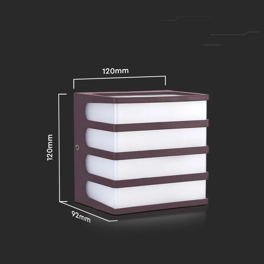 Applique esterna V-TAC VT-732 LED 8W IP65 bronzo 4000K 800lm