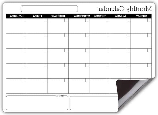 Calendario Sticker per Whiteboard per Famiglia e Colleghi - Utile Strumento di Pianificazione.