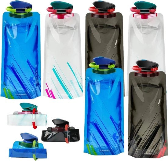 Set di bicchieri da drinko trasportabili, 3 pezzi, 500 ml, trasportabili, riciclabili, BPA liberi, per sport all'aperto, bicicletta, camminata