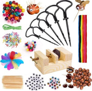 Set di Trapano con Alloggiamento Più di 300 pezzi Set di Trapani Chestnut per Bambini - 1,5-5 mm Trapano Manuale e Accessori DIY.