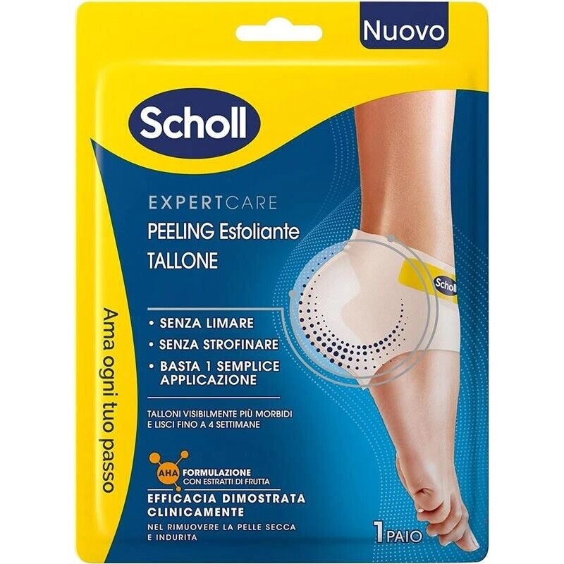 SCHOLL EXPERTCARE PEELING ESFOLIANTE MASCHERA PIEDI PIÙ MORBIDI FINO A 4 SETTIMANE RIMUOVI LA PELLE SECCA 1 PAIO