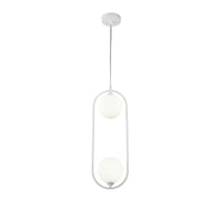 Lampada pendente Modern in Metallo Ring Bianco