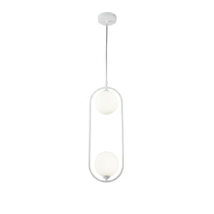 Lampada pendente Modern in Metallo Ring Bianco