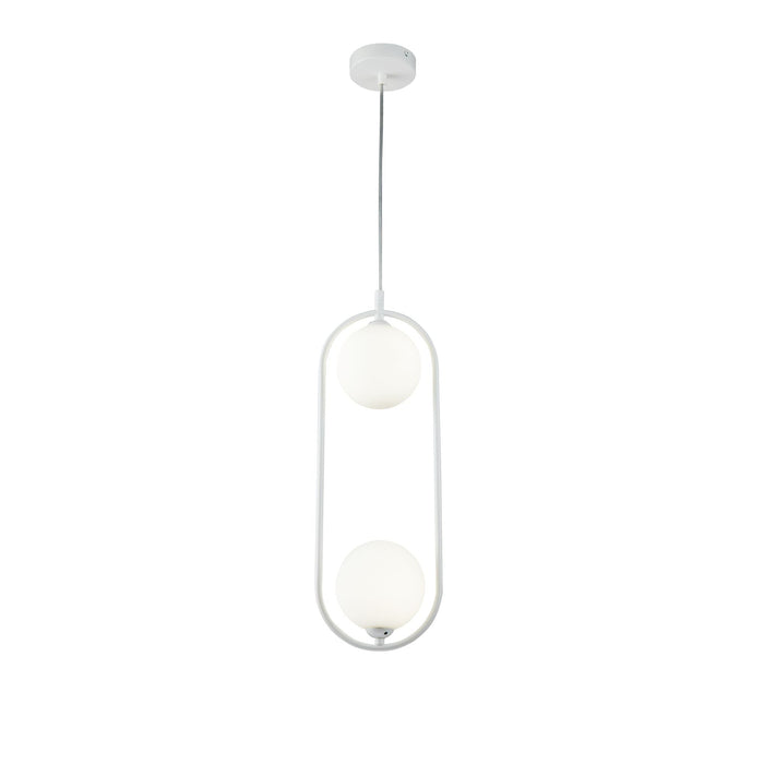 Lampada pendente Modern in Metallo Ring Bianco