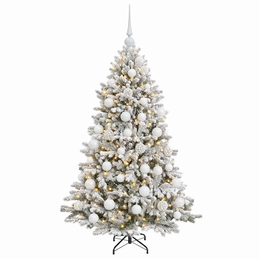 Albero di Natale Artificiale con Palline 150 cm 150 LED 3466068