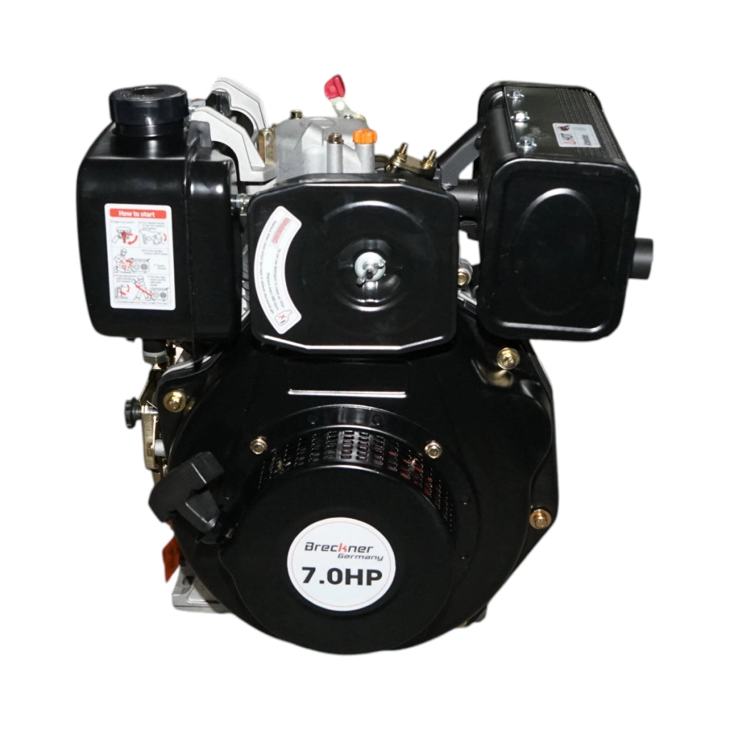 Motore diesel 7CV 178F, 296cc, 3600 giri/min, albero cilindrico filettato 19,05mm, avviamento a strappo