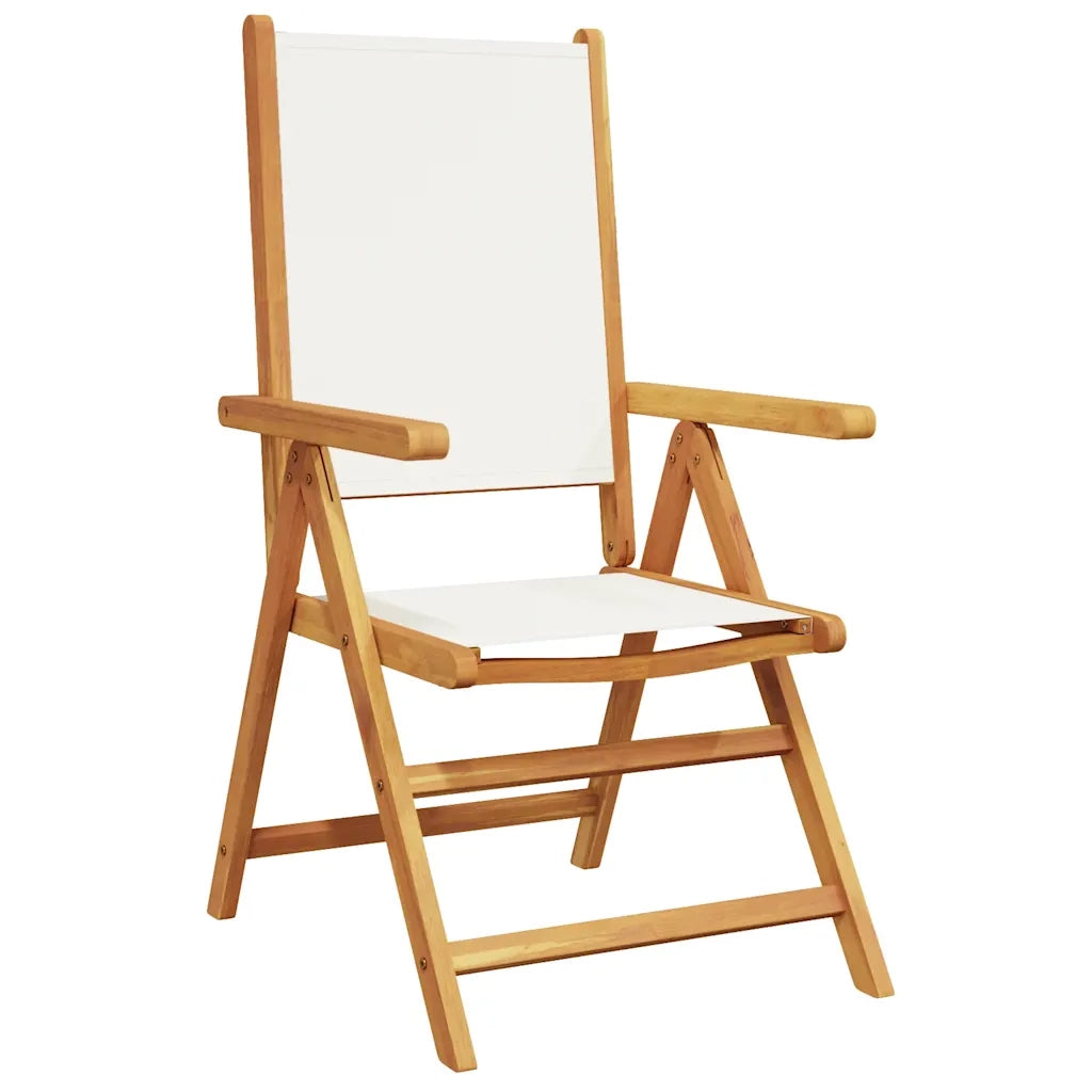 Set Pranzo da Giardino 7 pz Crema in Tessuto e Legno Massello 3281724