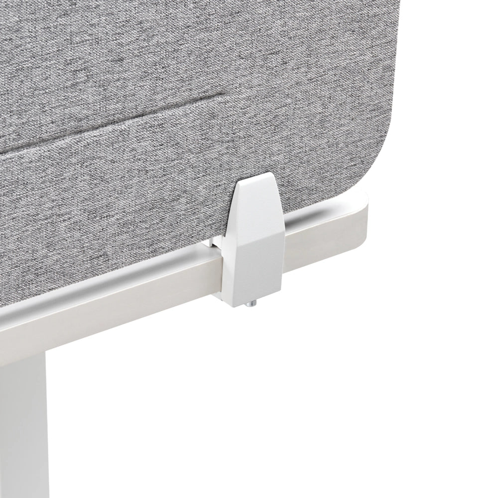 Pannello divisorio Grigio Chiaro Copertura in tessuto 120 x 40 cm Schermo acustico Morsetti di montaggio modulari Casa Ufficio