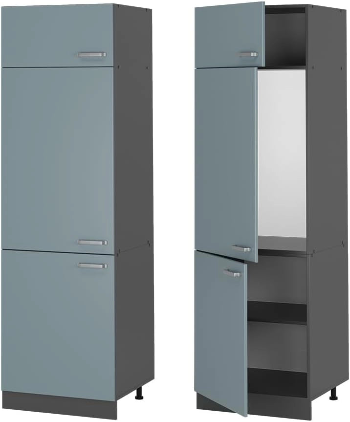 Armadio frigorifero R-Line, Grigio-blu, 60 cm, per la libera combinazione all'interno di sistemi cucina modulari