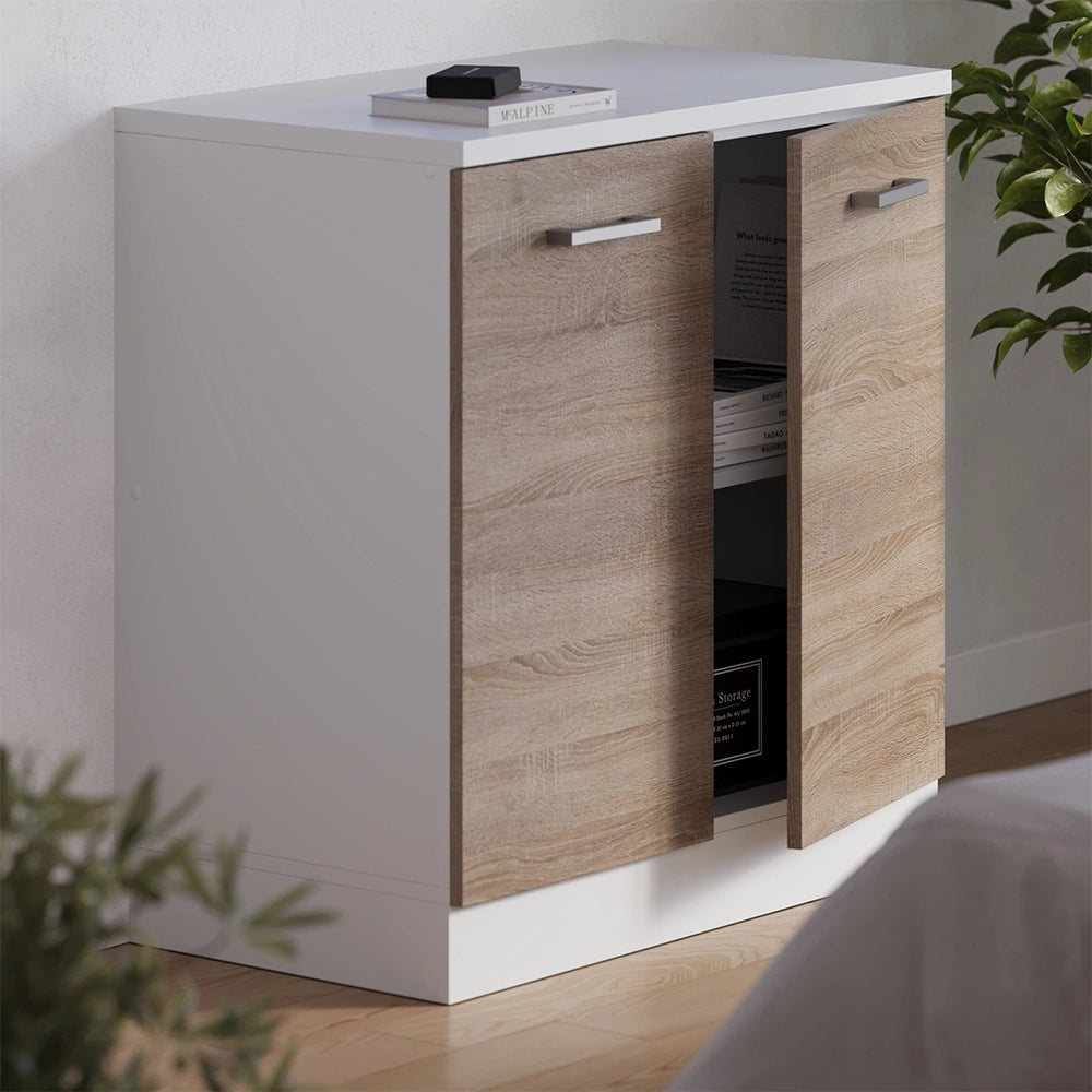 Mobile per mansarda Rion Sonoma/Bianco 80 x 83.8 cm senza inclinazione con 2 ante Vicco