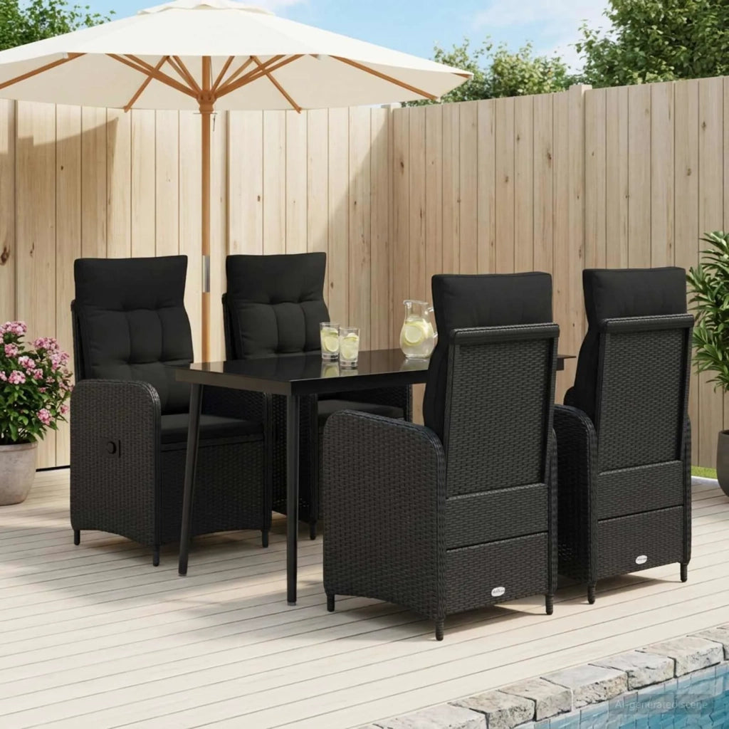 Set Tavolo da Salotto 5 pz Nero 3422454