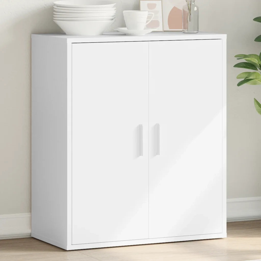 Credenza | Madia | Buffet da pranzo | Armadio da pranzo Bianca 79x38x80 cm in Legno Multistrato