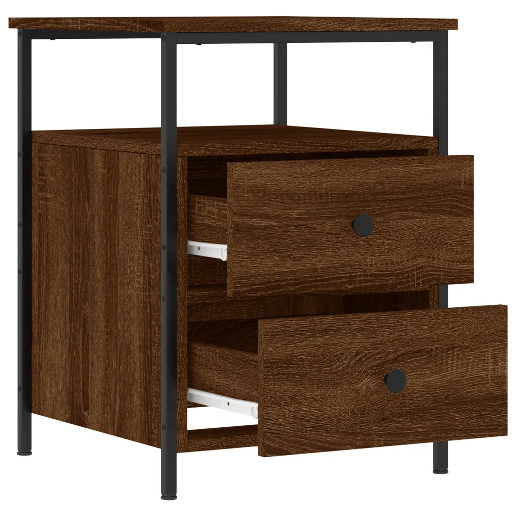 Comodino Rovere Marrone 44x45x60 cm in Legno Multistrato 826011