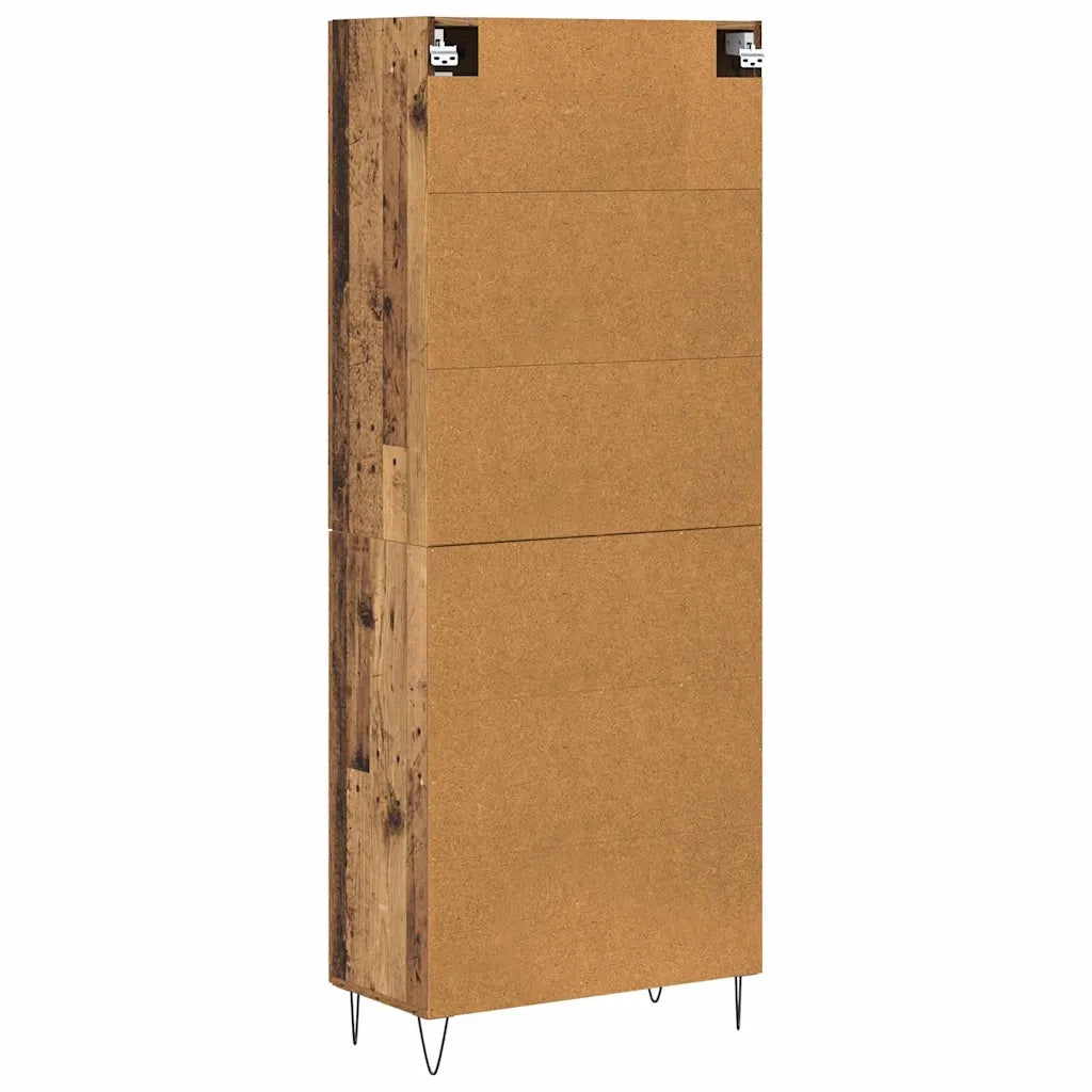 Credenza | Madia | Buffet da pranzo | Armadio da pranzo Legno vecchio 69,5 x 34 x 180 cm Legno multistrato