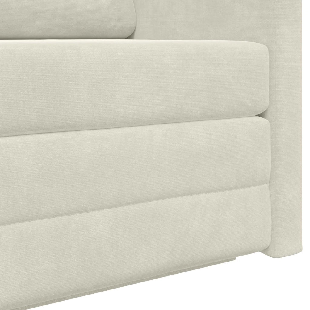 Divano letto Crema 124 x 71 x 78 cm Velluto 4106708