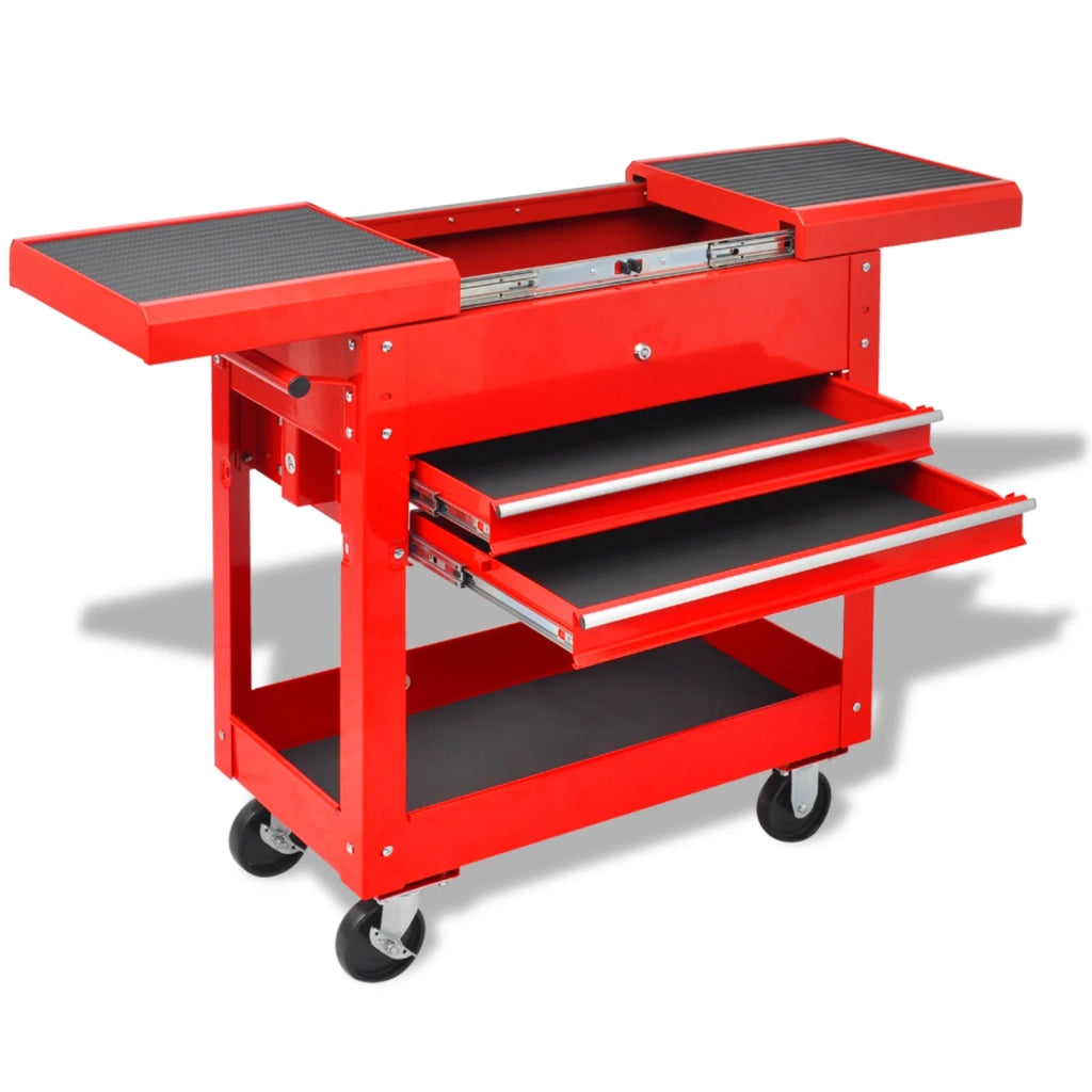 Carrello per Attrezzi Rosso 70.5 x 37 x 71 cm Acciaio 142200