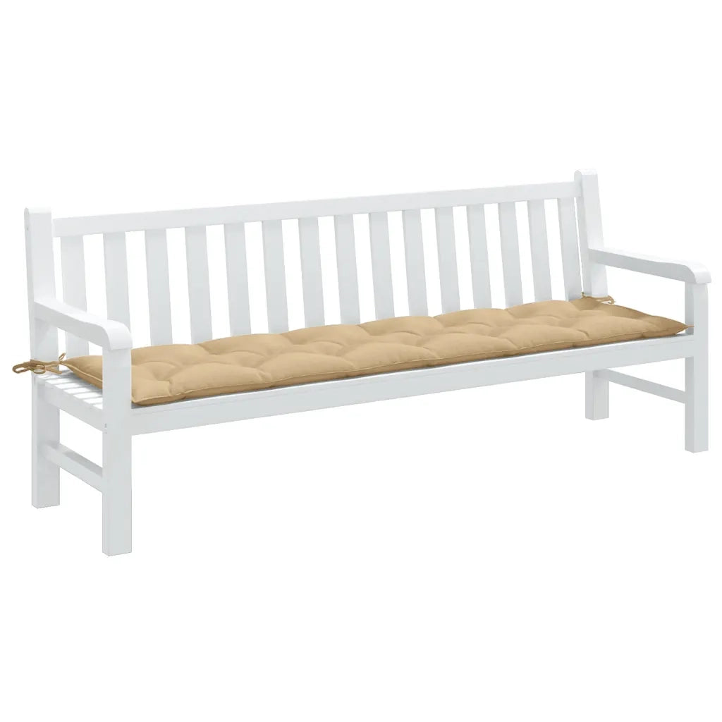 Cuscino per Panca da Giardino Beige Mélange 200x50x7 cm Tessuto 4002578