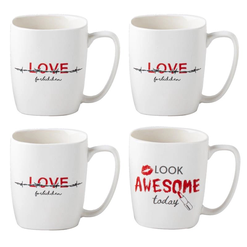 MAURY'S TAZZA KISS CON DECORO ASSORTITO DA 390 CC