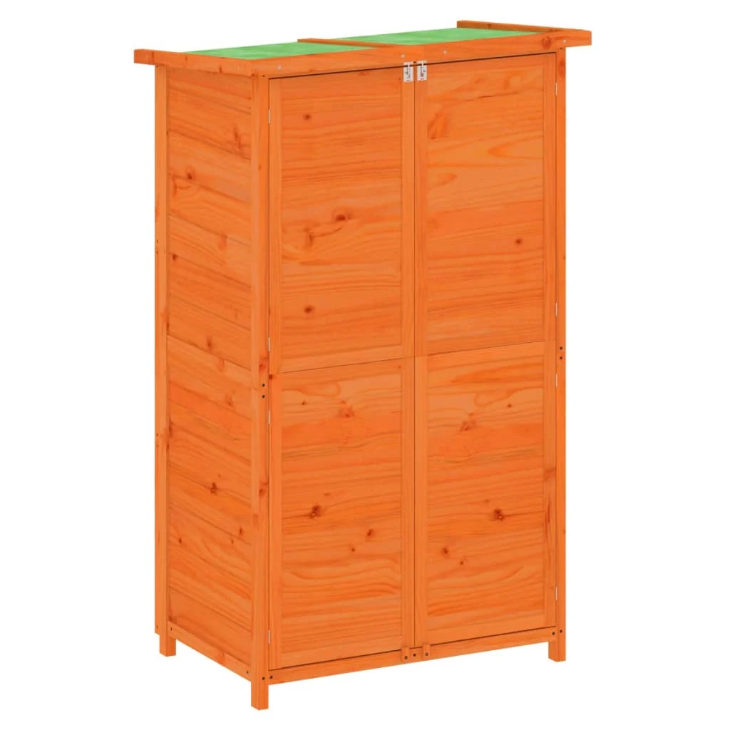 Casetta da giardino cabina ripostiglio casetta da esterno robusta casetta per attrezzi 83 x 57 x 140 cm legno massello di pino marrone 02_0022423