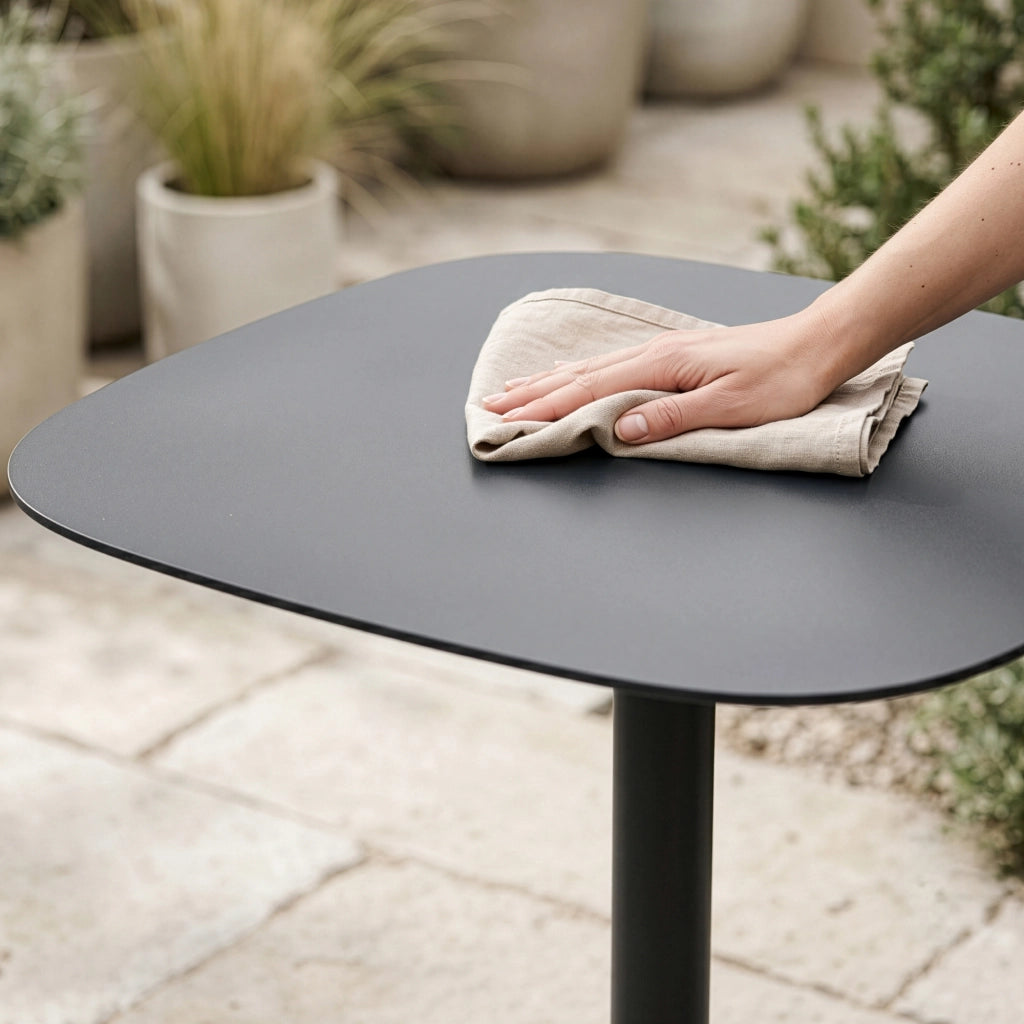 Tavolino da Giardino Foggia in Acciaio 43 x 40 x 40 cm - Grigio Antracite casa.pro