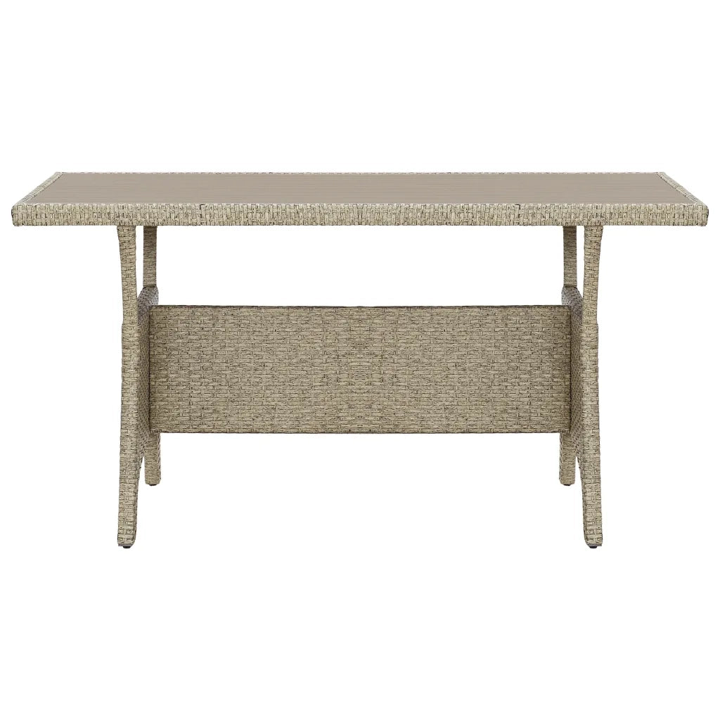 Tavolo da Giardino | Tavolino da esterno Grigio 120x70x66 cm in Polyrattan