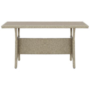Tavolo da Giardino | Tavolino da esterno Grigio 120x70x66 cm in Polyrattan