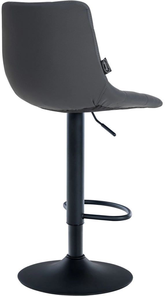 Sgabello Jerry in similpelle grigio,nero