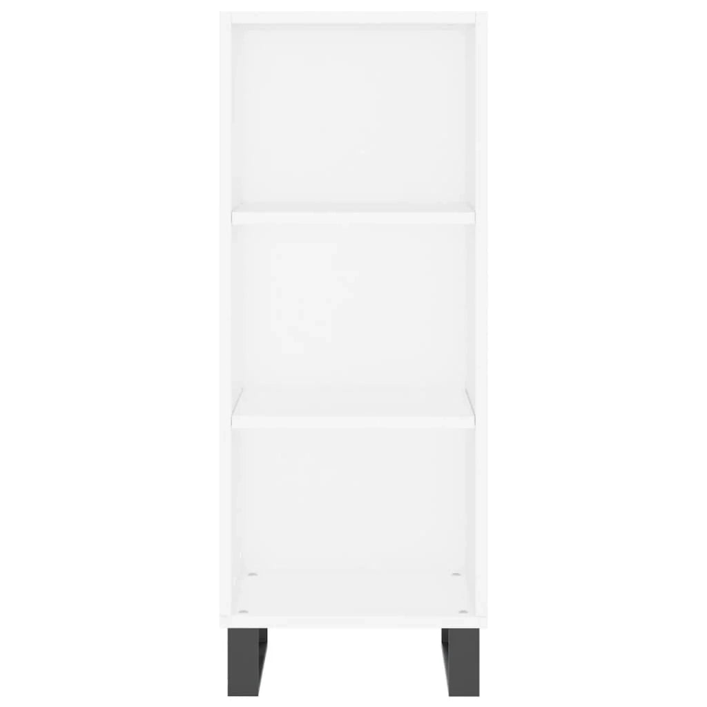 Buffet credenza cassettiera mobiletto mobile contenitore organizer cucina soggiorno salotto alto 34,5 x 34 x 180 cm legno ingegnerizzato bianco 02_0032383