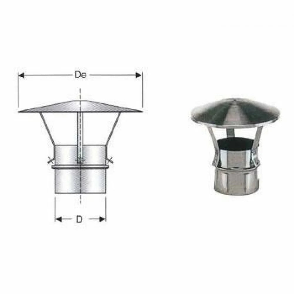 Inox mono parete aisi 316 cappel lo cinese d.130 b08wyxsl9t