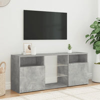 Mobile Porta TV con Luci LED Grigio Cemento 120x30x50 cm
