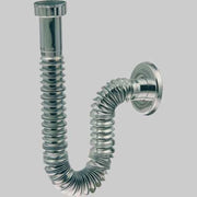 TUBO ESTENSIBILE E FLESSIBILE CROMATO CON ROSONE 1 x 26 - 1 pezzi - Idroweb
