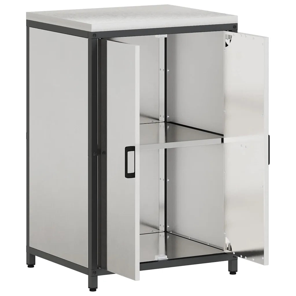 vidaXL Armadietto per Stoccaggio in Cucina con lo scaffale Argento