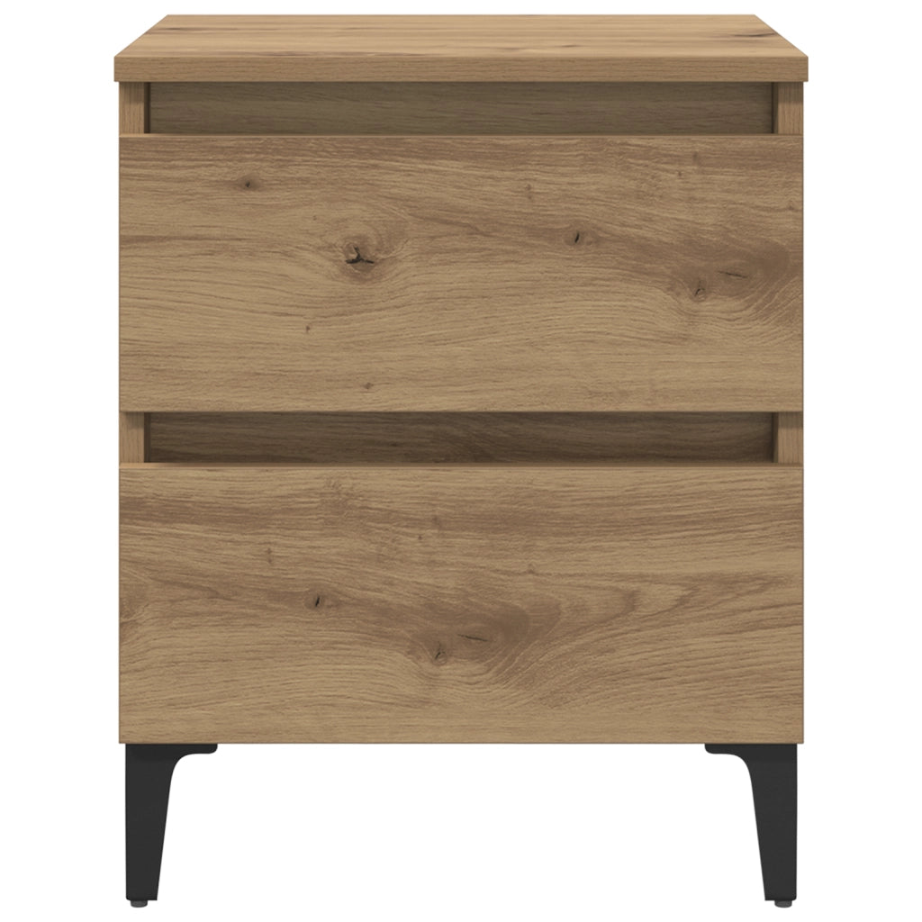 Armadi da letto 2 pz Rovere artigianale 40x35x50 cm Legno ingegnerizzato