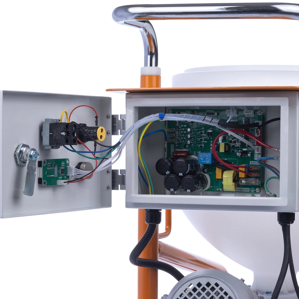 Agitatore per Intonaco MaxStream18 – Motore 1800W, Flusso 12L/Min | Serbatoio 28L, Ruote Senza Camera d'Aria