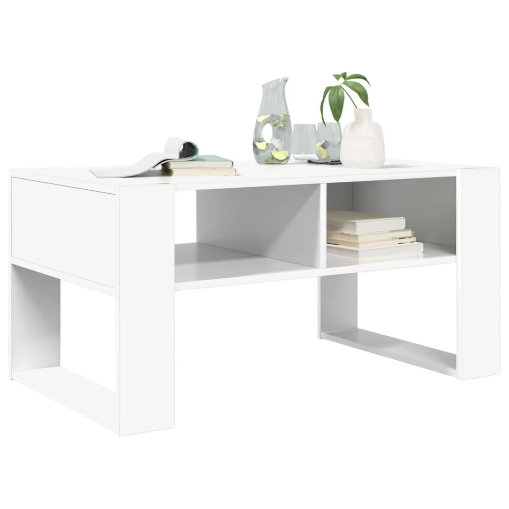 Tavolino da salotto Bianco 92 x 53 x 45 cm Legno multistrato 8000092