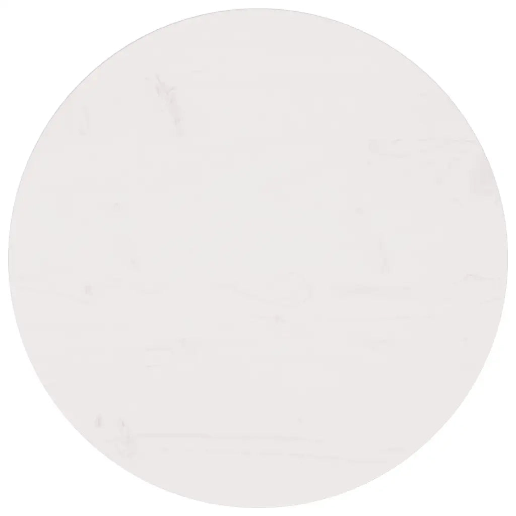 Piano Tavolo Bianco Ã˜50x2,5 cm in Legno Massello di Pinocod mxl 73384