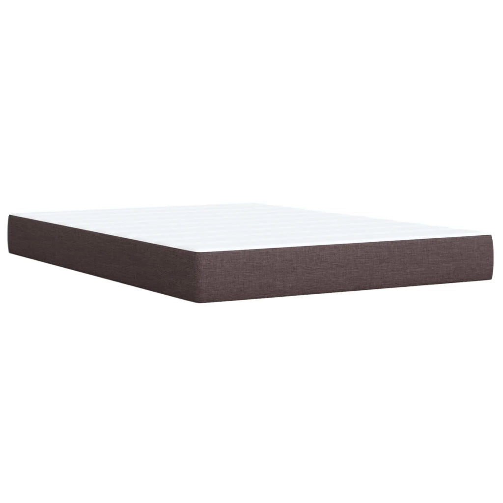 Letto box spring con materasso Marrone Scuro 140 x 200 cm 3454413