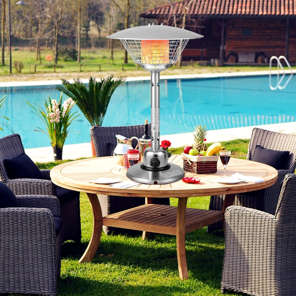 Riscaldatore per giardino a gas propano con protezione antigoccia e antiraffreddamento, Riscaldatore da 4000W-Stufe a fungo