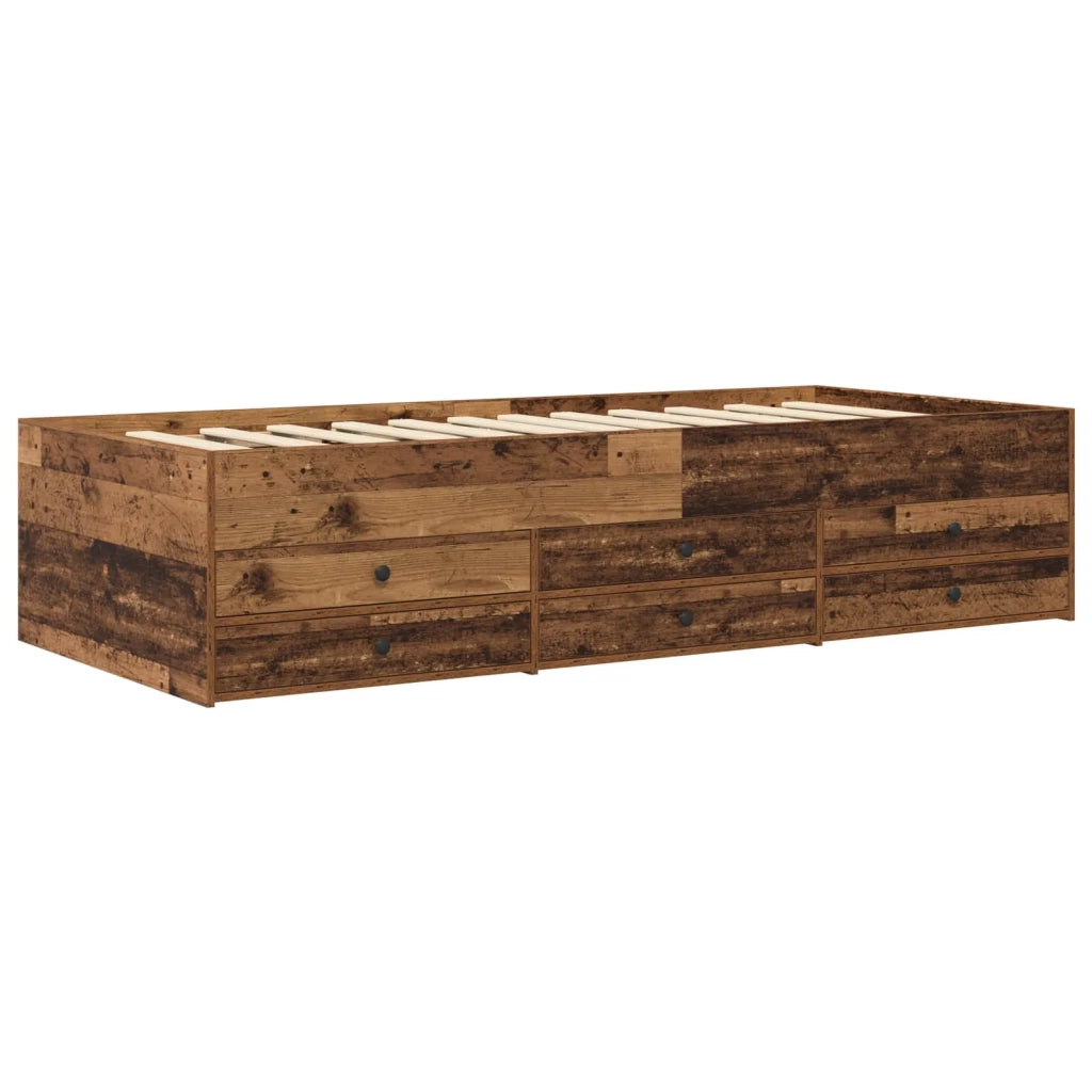 Telaio del letto con storage Legno antico 80 x 200 cm 3429648