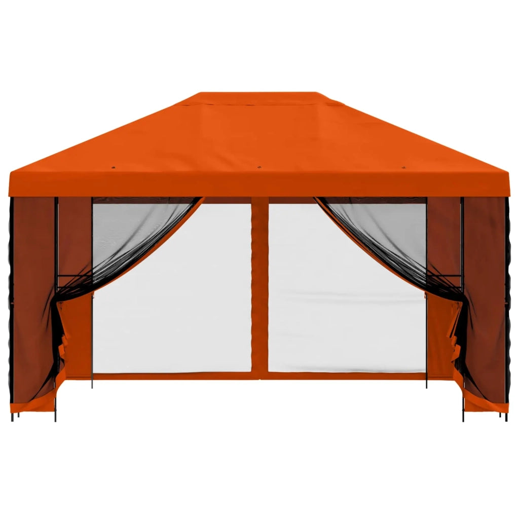 Gazebo | Pergolato da giardino con pareti laterali 4 ¡Á 3 m Arancione
