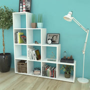 Libreria / Scaffale Espositore a Scala 142 cm Bianco 242550