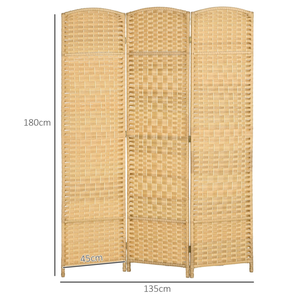 Paravento in legno 3 ante ¨C zephmum ¨C naturale 135x180 cm