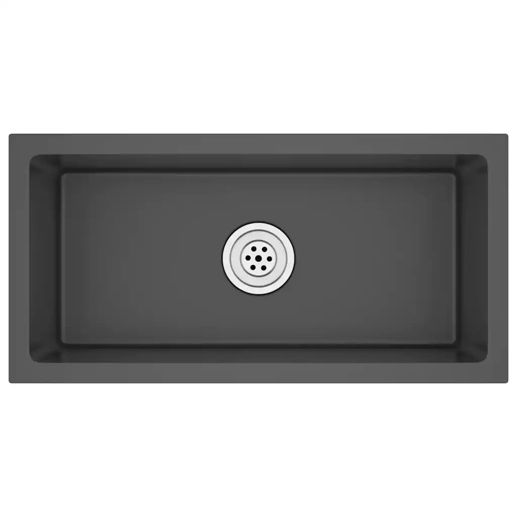 Lavello da Cucina Lavorato a Mano Nero Acciaio Inox cod mxl 49411