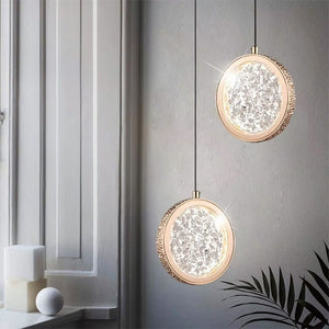 Lampadario A Sospensione In Cristallo Led G089-1cp Złota