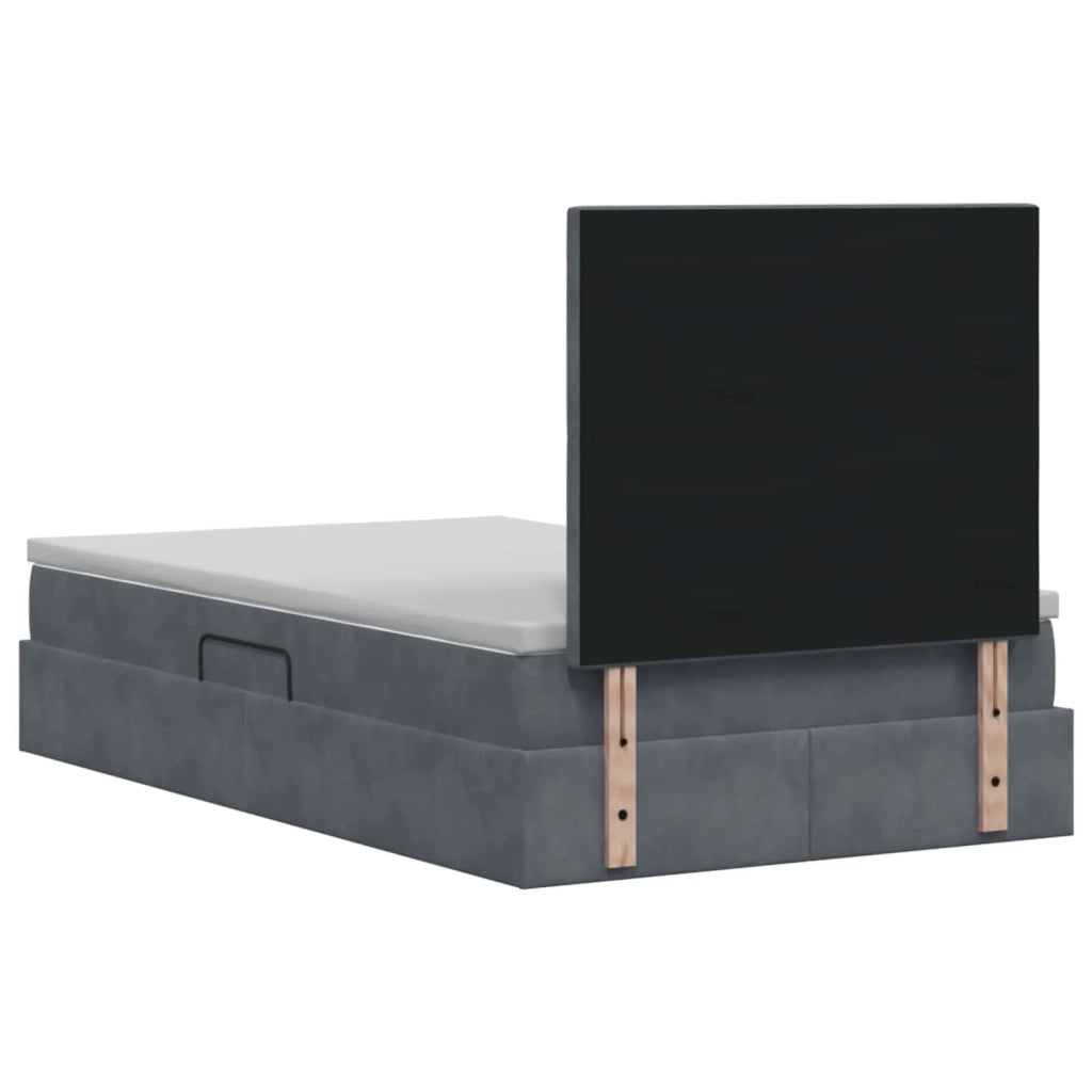 Letto con contenitore LED e materasso Grigio Scuro 120 x 200 cm 3460183