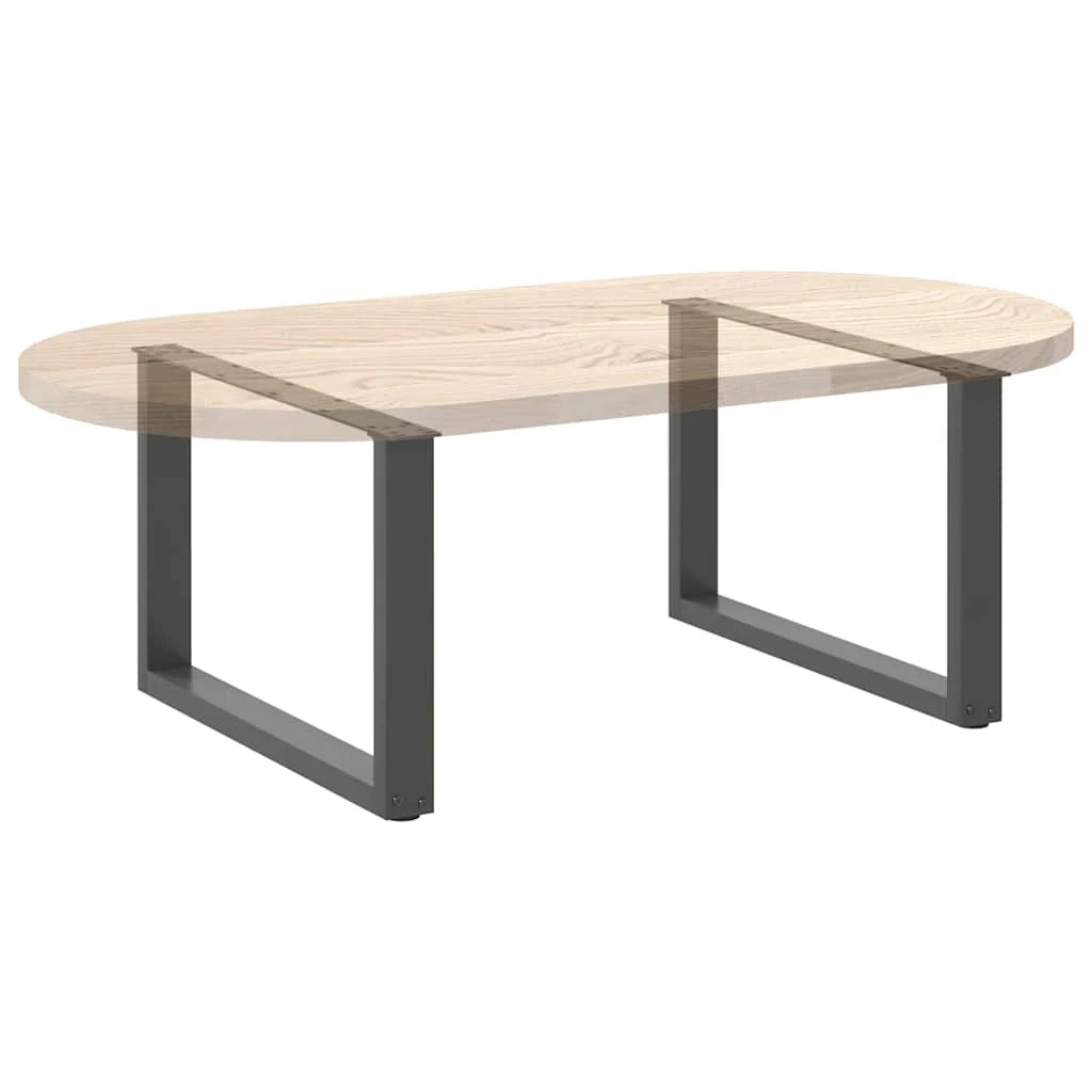 Set di 2 gambe regolabili per tavolino da caffè a forma di U 60 x 43 cm design moderno stabili acciaio antracite 02_0057402