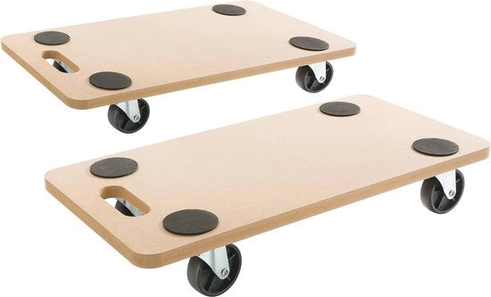 Set di Pannelli di Rollo da 2 | Aiuto al Trasporto e alla Mobilia | Peso di Carico fino a 200 kg | Inclusi Supporti in Gomma